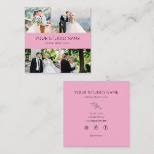 Cartão De Visita Quadrado Fotografia minimalista personalizada de 4