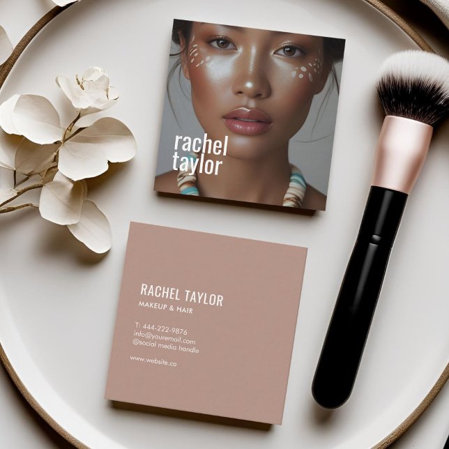 Cartão De Visita Quadrado Fotografia Profissional Moderna (Criador carregado)