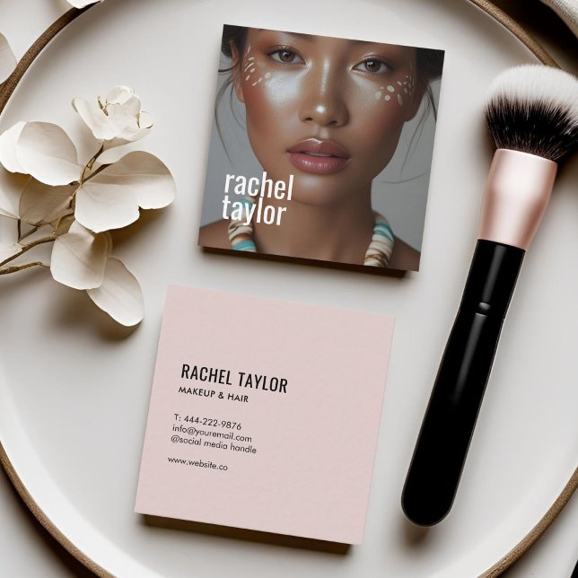 Cartão De Visita Quadrado Fotografia Profissional Moderna (Criador carregado)