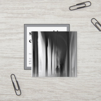 Cartão De Visita Quadrado Fotografia Quadrada Moderna Minimalista Preto Bran