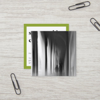 Cartão De Visita Quadrado Fotografia Quadrada Moderna Minimalista Preto Bran