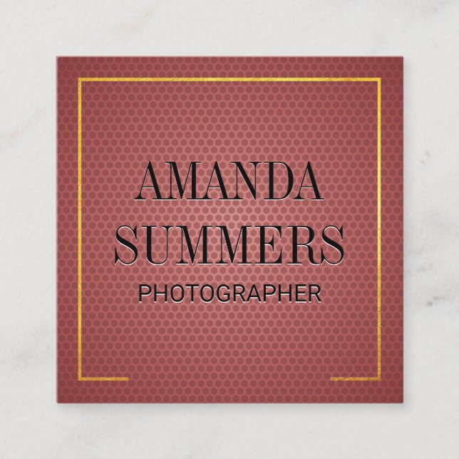 Cartão De Visita Quadrado Fundo do padrão de octanol (Frente)