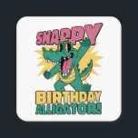 Cartão De Visita Quadrado Funny Alligator Lover e Birthday Crocodile Gator<br><div class="desc">Funny Alligator Lover e Birthday Crocodile Gator</div>
