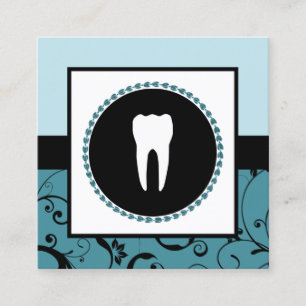 Cartão De Visita Quadrado gabinete de dentista profissional