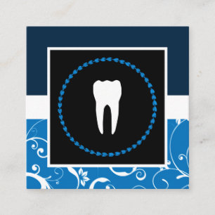 Cartão De Visita Quadrado gabinete de dentista profissional