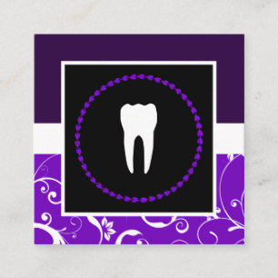 Cartão De Visita Quadrado gabinete de dentista profissional