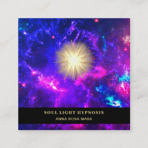 Cartão De Visita Quadrado Galáxia cura da estrela do universo da explosão 