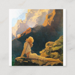 Cartão De Visita Quadrado Gansos Selvagens De Maxfield Parrish