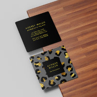 Garota Glittery Dourada Cinza Leopardo com Luxo