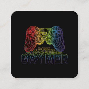 Cartão De Visita Quadrado Gaymer Orgulhoso, Jogos de Orgulho gay