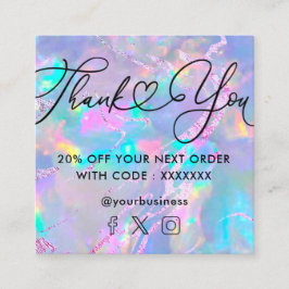 Cartão De Visita Quadrado gemstone opal