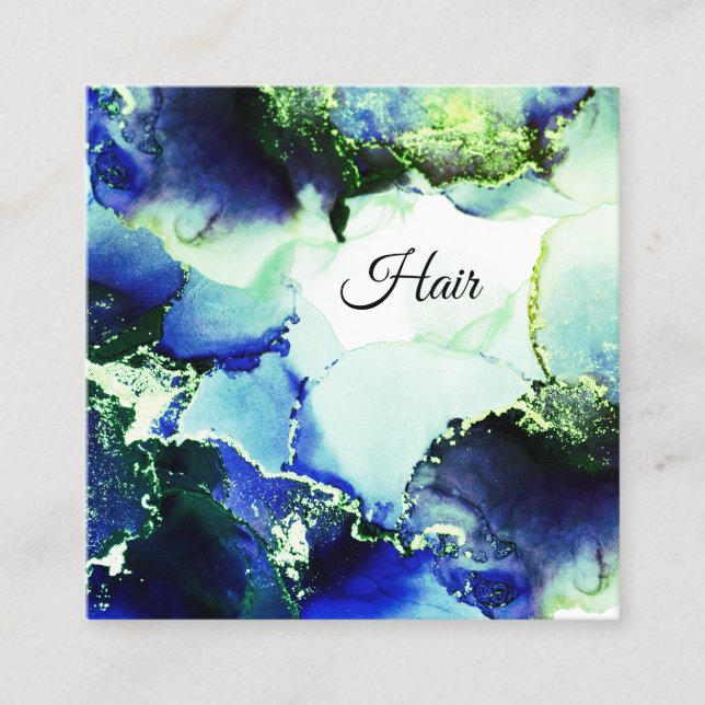 Cartão De Visita Quadrado *~* Genérico. Girly Unhas Lashes Reiki Hair (Frente)