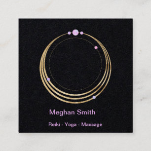 Cartão De Visita Quadrado Geometria Sagrada Nova Era Espiritual e Metafísica