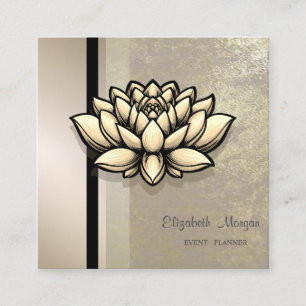 Cartão De Visita Quadrado Geométrico Profissional Moderno,Strike,Lotus