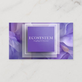 Cartão De Visita Quadrado Geométrico Roxo Abstrato Moderno Elegante