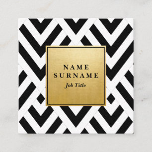 Cartão de visita quadrado geométrico sem emenda de
