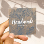 Cartão De Visita Quadrado Gift Vintage - Kraft Floral Russo Feita À Mão<br><div class="desc">Gift Vintage Floral Rustic Cartão de visita.</div>