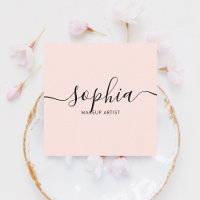 Girly Elegant Calliographic Blush Pink