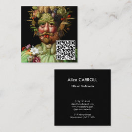 Cartão De Visita Quadrado Giuseppe Arcimboldo - Vertumnus - Código QR
