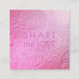 Cartão De Visita Quadrado Glam PixDezines Compartilham o Ombre Iridescente d