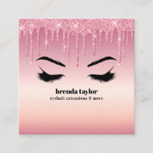 Glitter Rosa Glitter Dripps Eyelash profissional