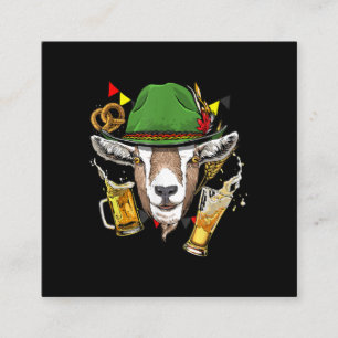 Cartão De Visita Quadrado Goat Oktoberfest Lederhosen Costume Gift