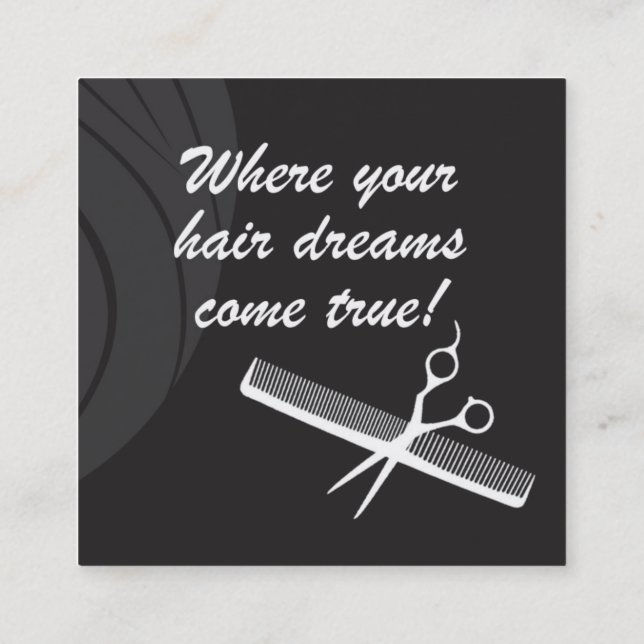 Cartão De Visita Quadrado Gregory Tomos Salon (Verso)