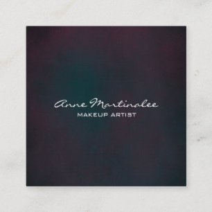 Cartão De Visita Quadrado Grunge Abstrato púrpura e azul