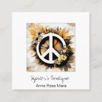 *~* Grunge AP57 QR Símbolo de Paz Boho Floral AP57