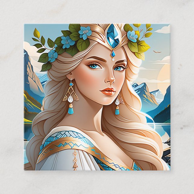 Cartão De Visita Quadrado Há algo especial e único sobre Scandi (Frente)