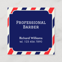 Cartão De Visita Quadrado Hairstylist Barber