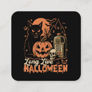 Cartão De Visita Quadrado Halloween Vivo