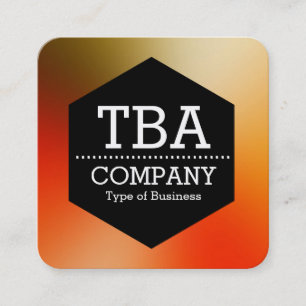 Cartão De Visita Quadrado Hexágono Preto - Gradiente Suave