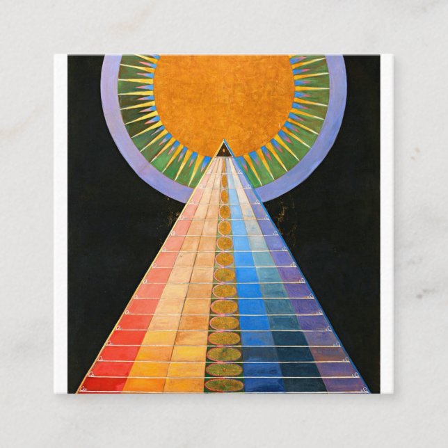Cartão De Visita Quadrado Hilma Af Klint Altarpeça n.o 1 (Frente)