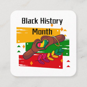 Cartão De Visita Quadrado História Negra Mês Celebrando Levanta Juntos Blac
