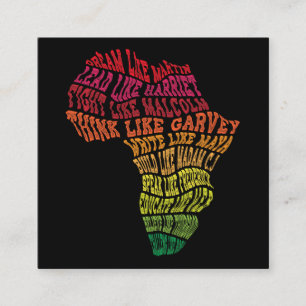 Cartão De Visita Quadrado Histórico Negro Mês Líderes da História Negra Mês