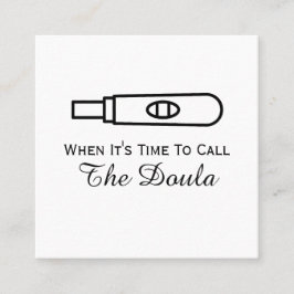 Cartão De Visita Quadrado Hora De Chamar Gravidez Simples Dupla