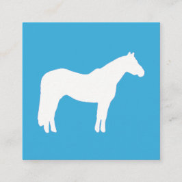 Cartão De Visita Quadrado Horse Theme Event Bright and Colorful Simple