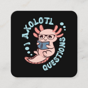 Cartão De Visita Quadrado I Perguntas sobre Axolotl