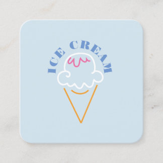 Cartão De Visita Quadrado Ice cream business card