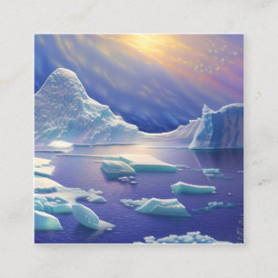 Cartão De Visita Quadrado Iceberg