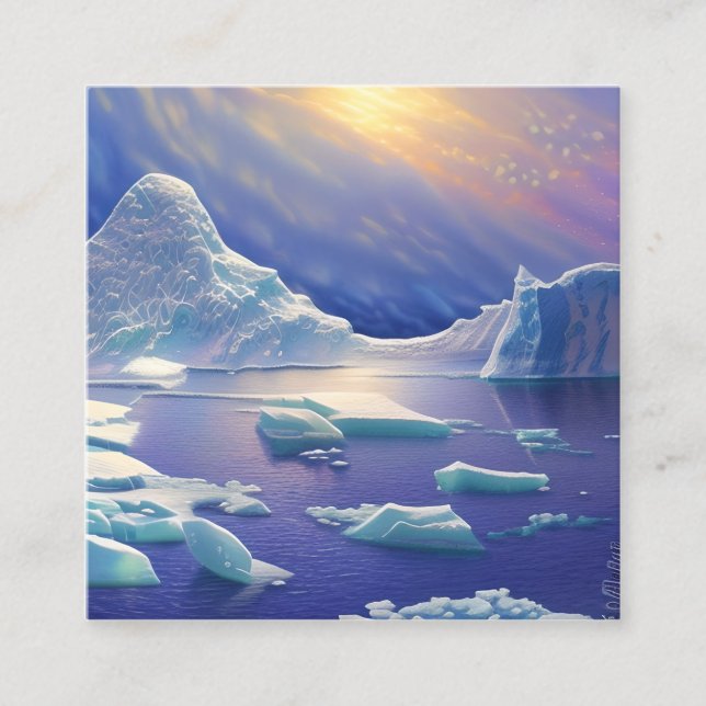 Cartão De Visita Quadrado Iceberg (Frente)