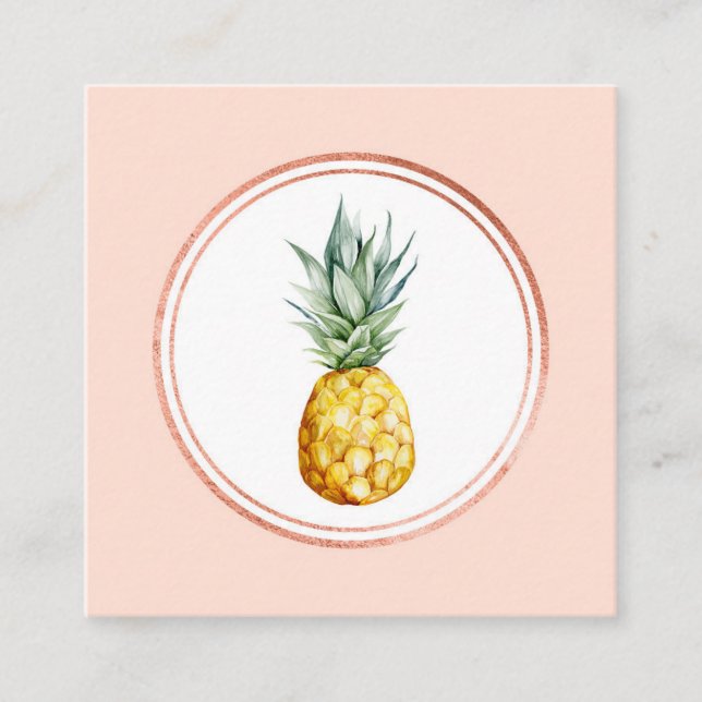 Cartão De Visita Quadrado Ícone de Mídia Social do Planejador de Evento Dour (Frente)