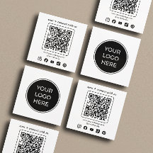 Ícone de QR Code de Logotipo de Empresa Ícones Soc