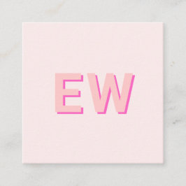 Cartão De Visita Quadrado Ícones de mídia social do logotipo monograma perso