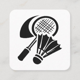 Cartão De Visita Quadrado Ideias de presentes de badminton