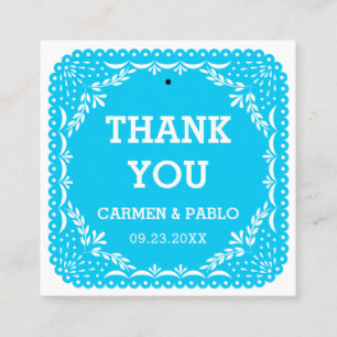 Cartão De Visita Quadrado Imagem Picado Colorida do Sábio Mexicano