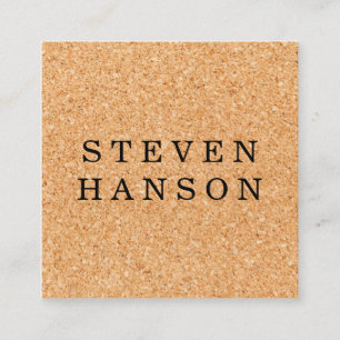 Cartão De Visita Quadrado Impressão de Cork