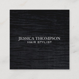 Cartão De Visita Quadrado Impressão do preto de veludo do falso