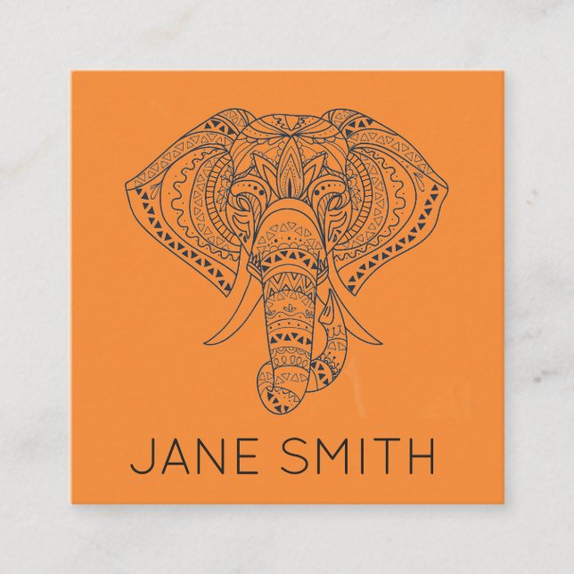 Cartão De Visita Quadrado Indústria criativa à moda moderna do design do (Frente)